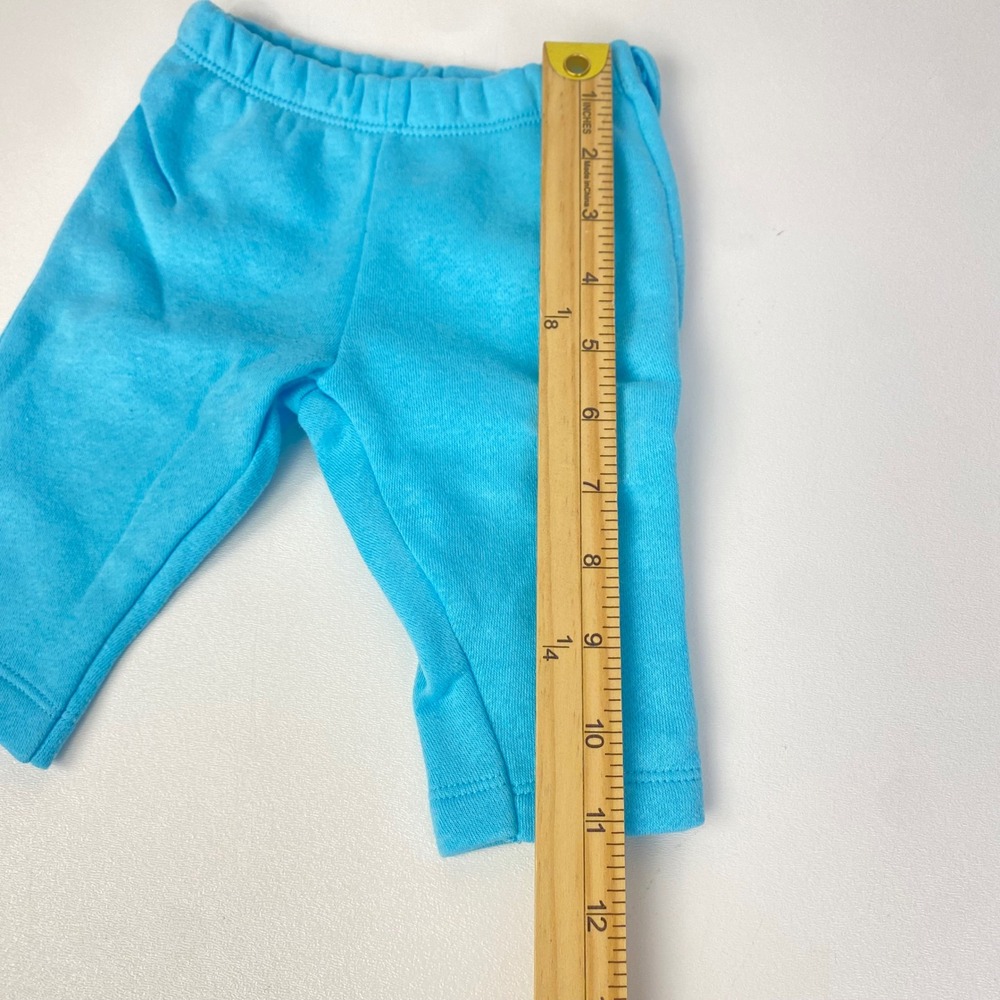 Hanes Hoodie and Pants 2pc Set Baby 0-6M Blue Grey Striped ‎ Fleece Zip Up - Picture 6 of 13